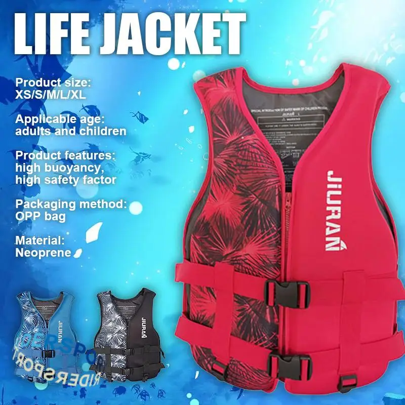 

For Adult Children Life Jacket Water Sport Buoyancy Jacket Life Vest Swimming Boating Driving Vest Life Vest Buoyancy Suit