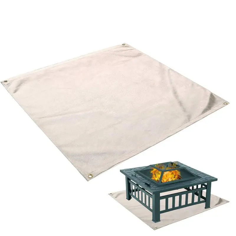 

Under Grill Mat Outdoor Grill Mat Foldable Fire Mat Good Flame Retardant Effect Fiberglass Cloth For Garden Lawn Barbecue