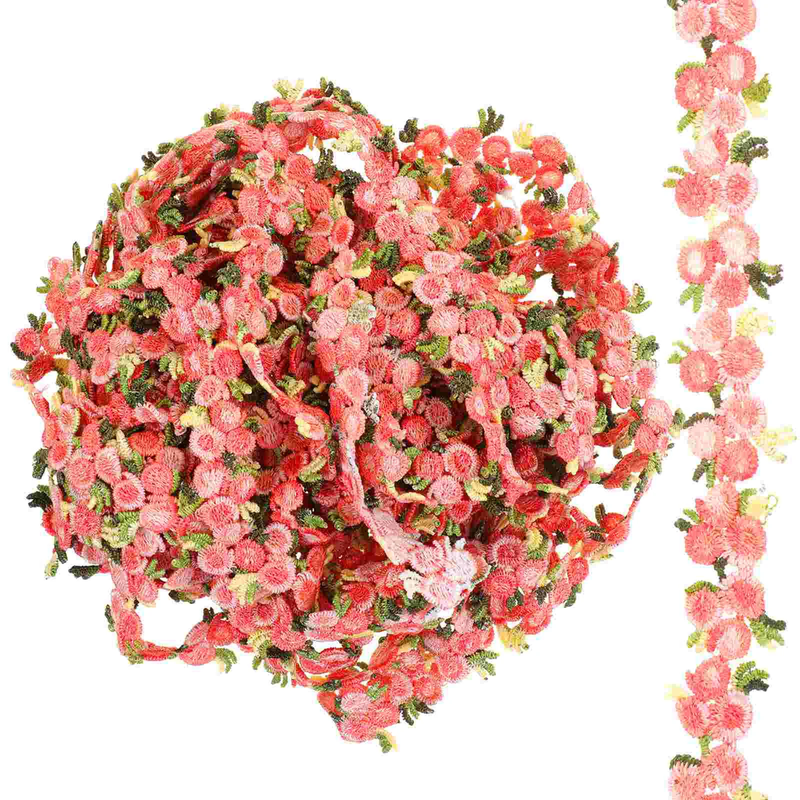

Lace Trim Ribbon Floral Daisy Flower Diy Crochet Bridal Border Stretch Clothes Embroidered Yellow Polyester Wrapping Ponytails
