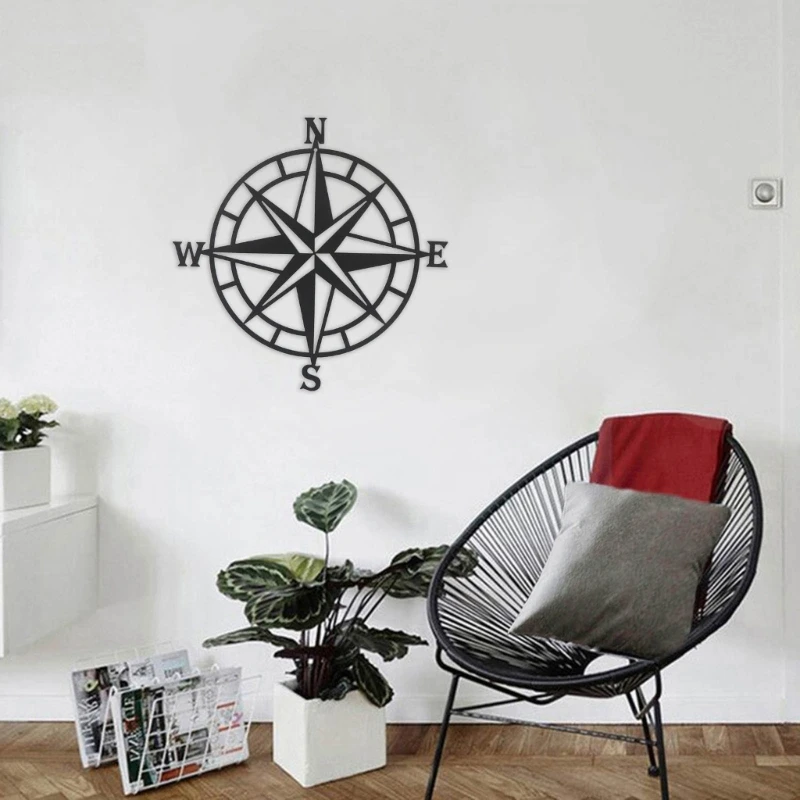 

Compass Mural Wall Decal Metal Wall Art Decor Bedroom Living Room Home