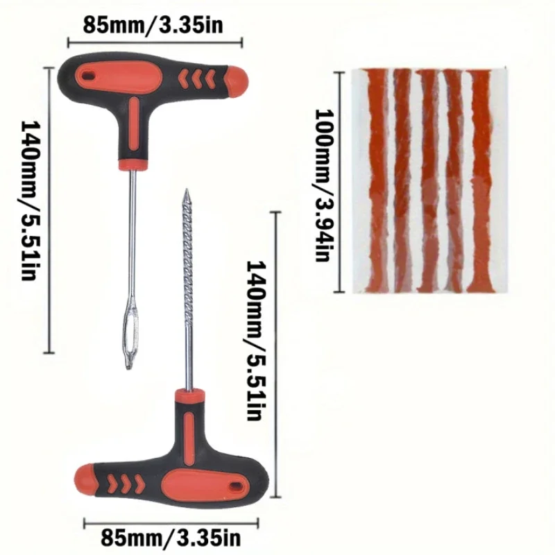 Motorcycle Tire Repair Kit car Puncture Plug Tools Tyre Emergency for Strips Stirring Glue Tool