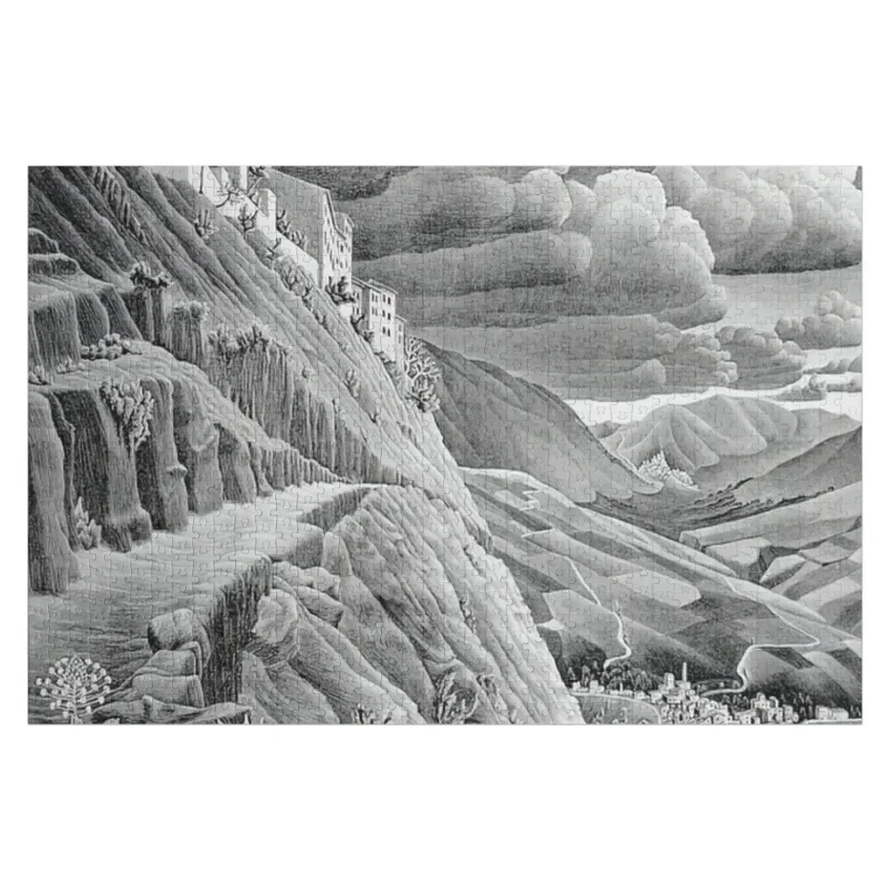 Кастровальва (Горская Деревня) от M.C. Пазл Эшера фото на заказ деревянное имя