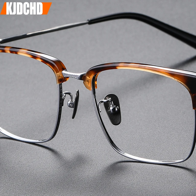 Очки в оправе для бровей из чистого титана хромированные стильные винтажные