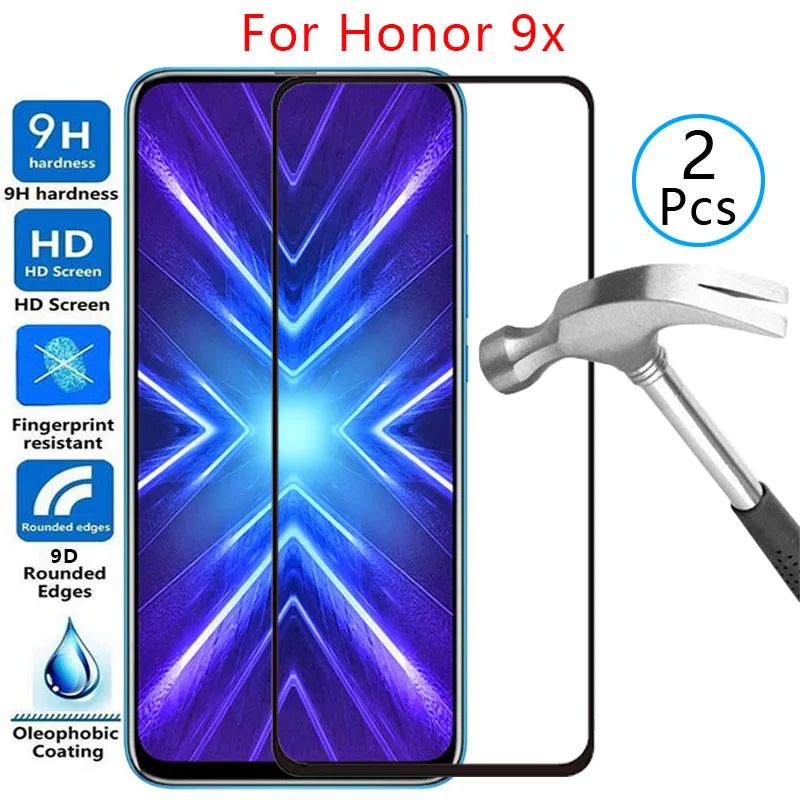

9d screen protector tempered glass case for huawei honor 9x premium pro cover on honor9x honer 9 x x9 protective phone coque bag