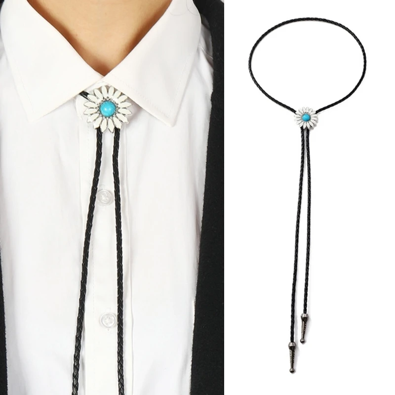 

Cowboy Tie Turquoise Bolo Tie Western Vintage Bolo Tie Natives American Bolo Tie for Men Cowboy Necktie Western Bolo NEW