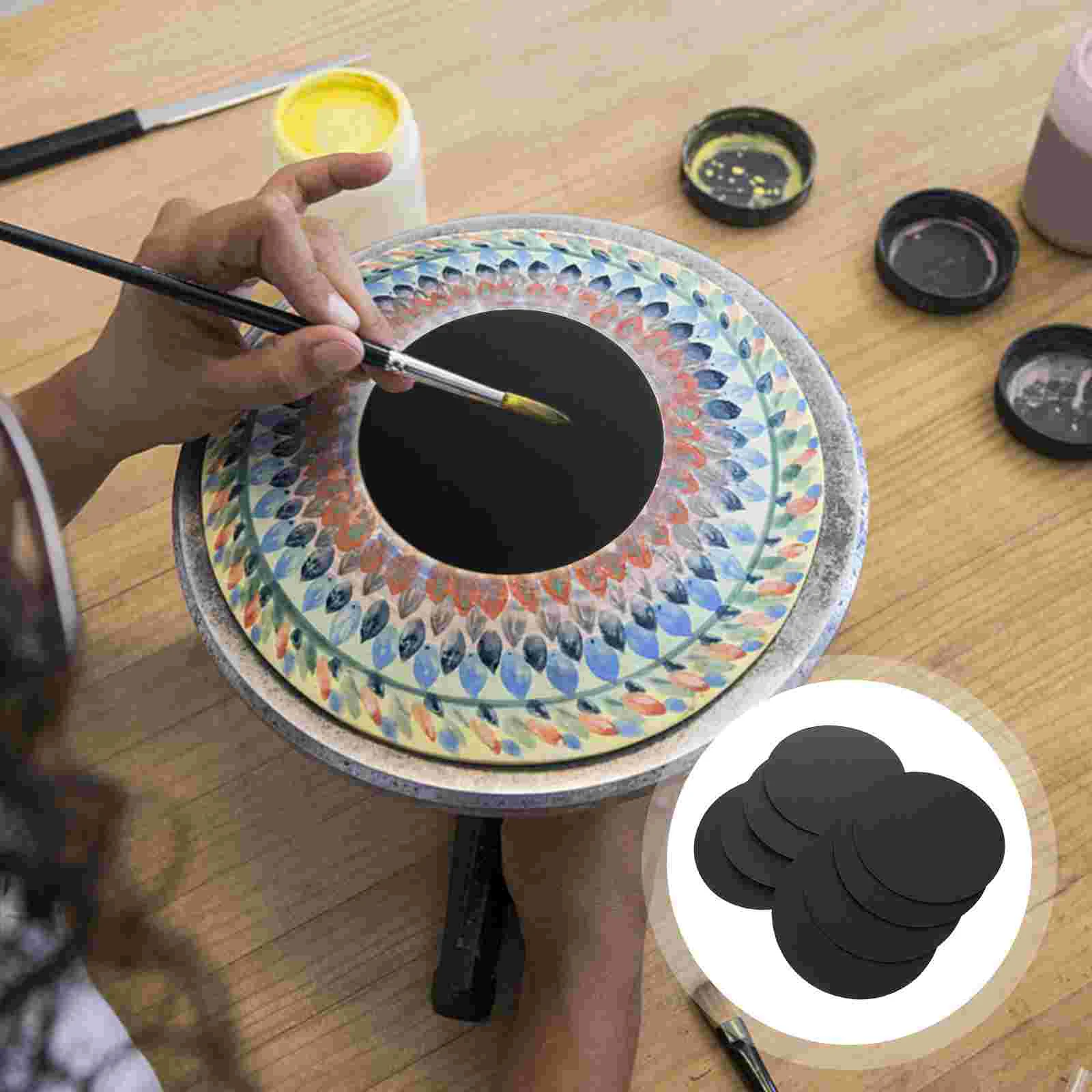 8 Pcs Dotting Tools Painting Mandalas Round Cardboard Circles Kits Kraft Paper DIY Cardstock Drawing