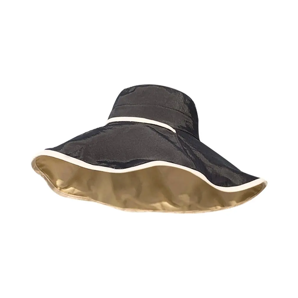 

New Fashion Sun Hat Wide Brim UPF 50+ Women Anti-UV Protection Hiking Fisherman Cap Summer Solid Foldable Beach Bucekt Hat
