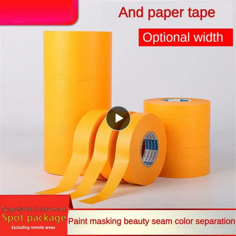 

Painting Protection Sticker Color Separation 50m Masking Tape High Viscosity No Trace Clear Sticker Washi Tape Sticker Yellow