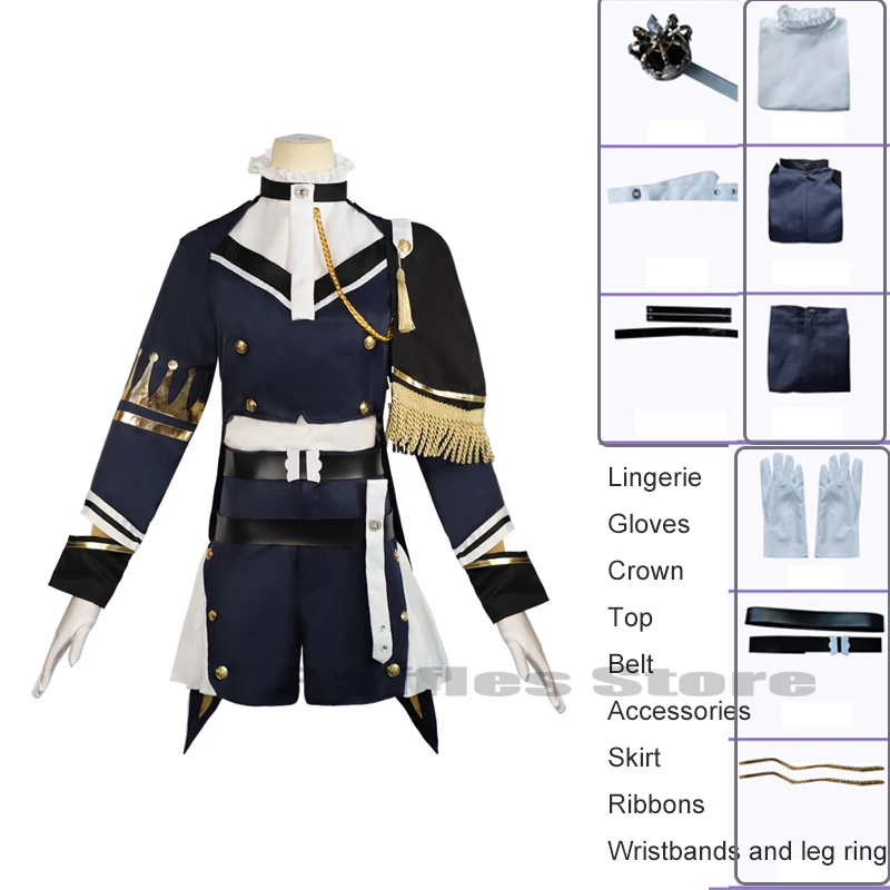 

Цветная сценическая форма Project Sekai, военная униформа, повседневный костюм, полный комплект, аниме, косплей, Женский ролевой реквизит, фотографический полный комплект