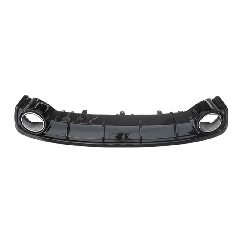 

RS6 diffuser with tailpipe for Audi A6 Ordinary Edition refit to Audi A6 RS line high quality rear bumper diffuser 2016-2018