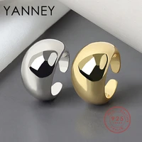 yanney silver color minimalist glossy open ring womens fashion simple hundreds of matching gifts