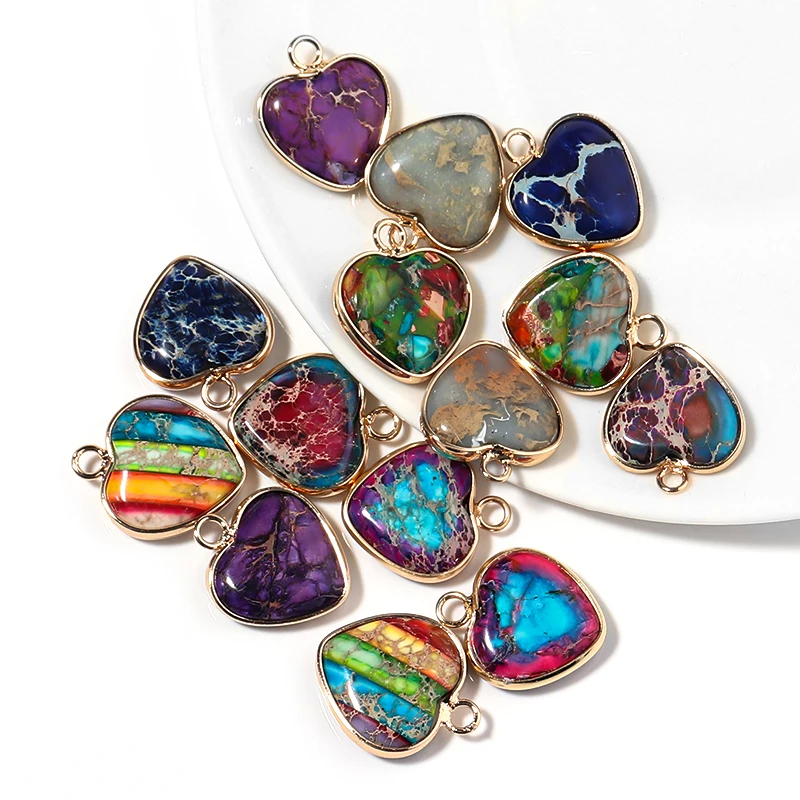 

2 шт./Лот 16x19 мм 15x24 мм ожерелье из настоящего золота с медным покрытием Императорский камень подвеска для рукоделия аксессуары