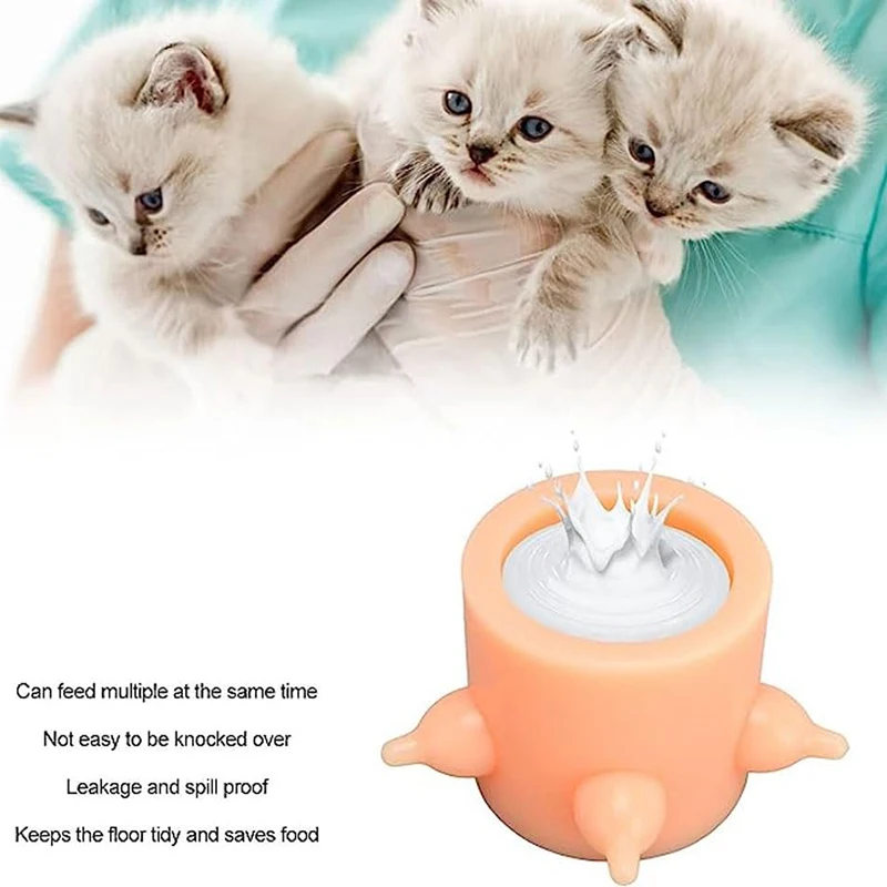 

Pet Milk Feeder Bionic Breast Feeder Nipples Safe And Healthy Food Grade Silicone Milk Feeding Tool For Pet Dog Cat Kitten