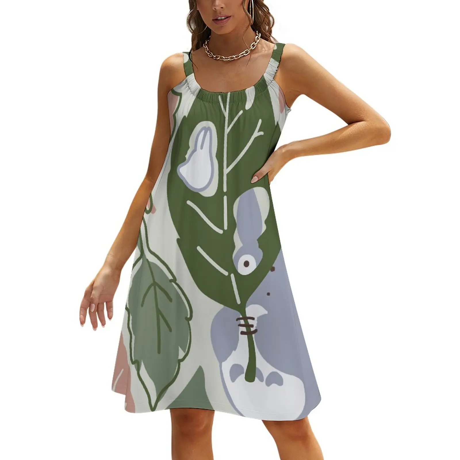 

Женское платье без рукавов, с принтом Тоторо