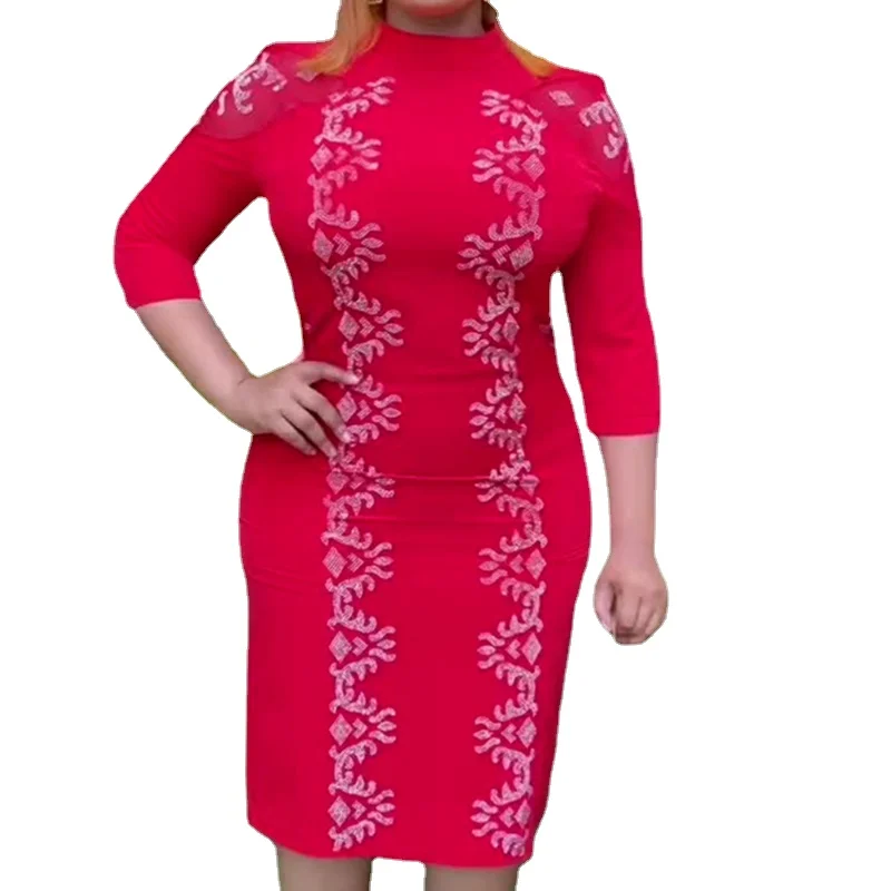 Зеленые, белые, красные африканские платья для женщин