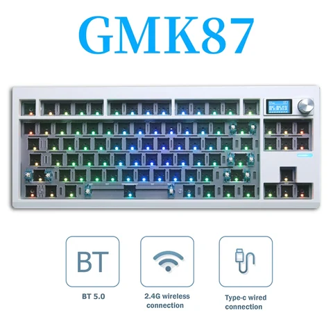 Клавиатура Механическая GMK67 GMK81 GMK87, Bluetooth 2,4G, беспроводная, RGB подсветка