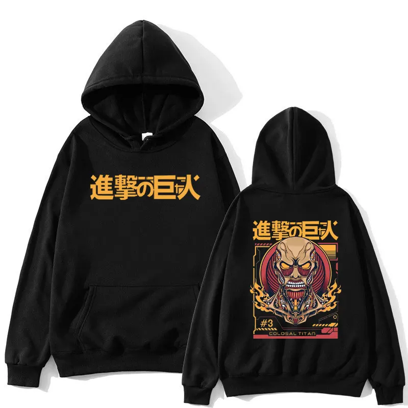 

Japanese Anime Attack on Titan Hoodies Men Women Harajuku Manga Sweatshirt Oversized Male Long Sleeve Hoodie Streetwear Unisex