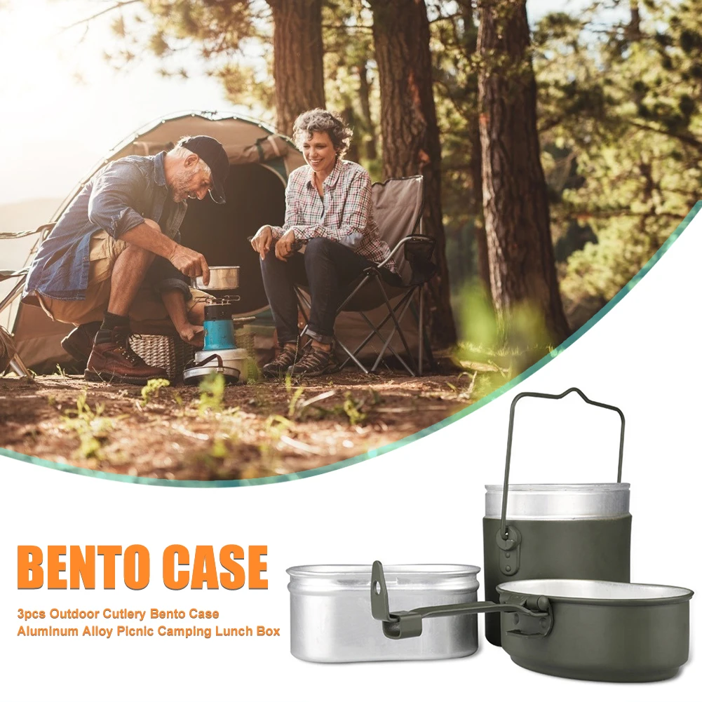 Набор посуды для кемпинга-3 упаковки пищевых контейнеров набор алюминиевых