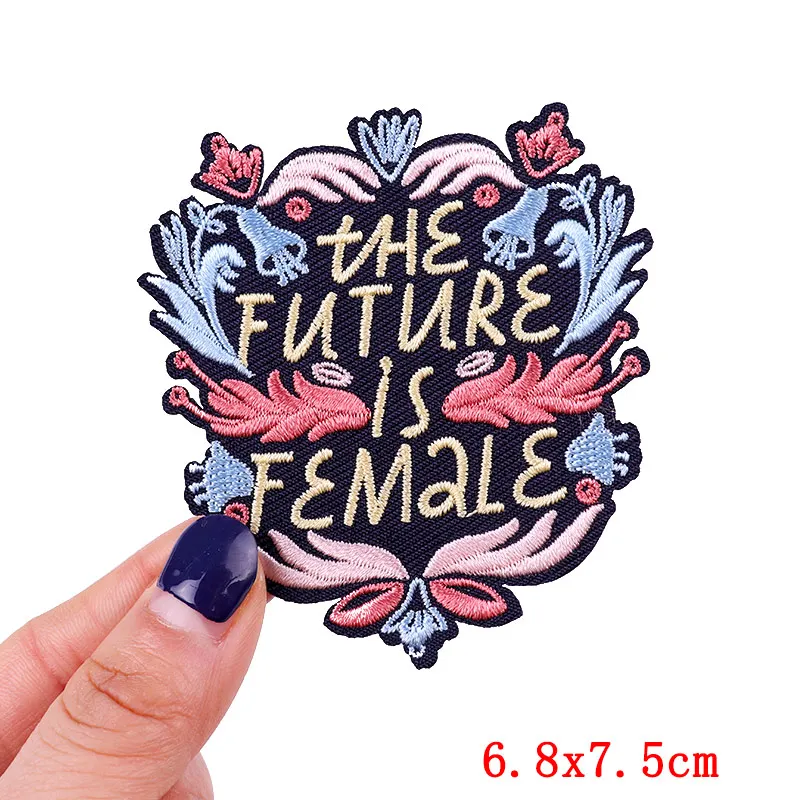 Вышитые нашивки Catoon с буквами и цветами на одежду самодельные в стиле рок-н-ролл