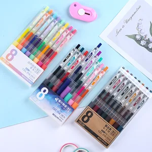 Image for 8pcs/set Press the Color Gel Pen Set Ins Japanese  