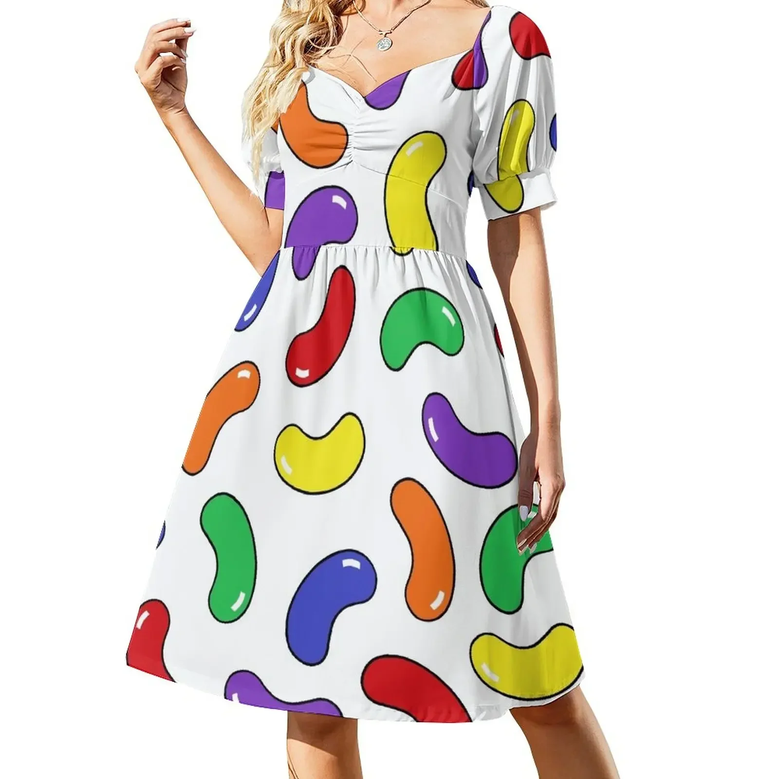 Платье без рукавов с узором Jelly Bean женское элегантное роскошное платье подружки