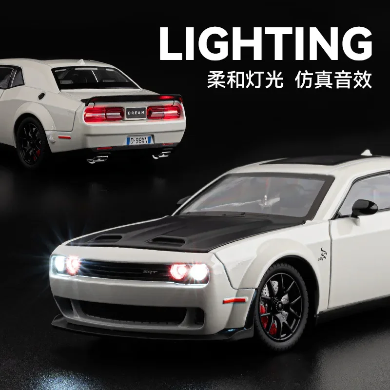1:24 Dodge Challenger SRT имитация автомобилей из сплава игрушки литые под давлением