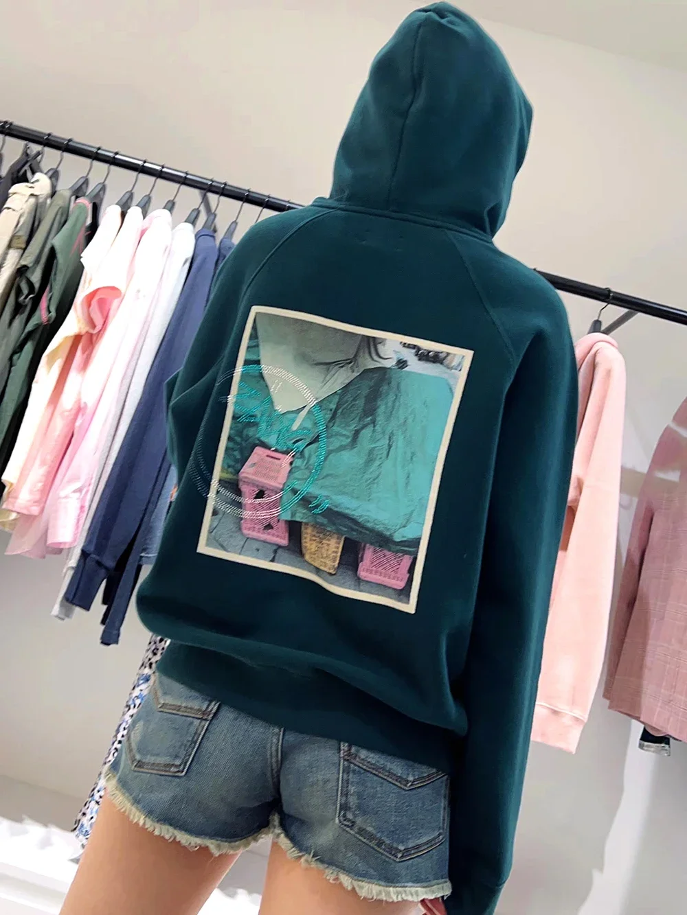 

Толстовка Rowling женская с зеркальным принтом, популярный хлопковый свитшот с длинным рукавом, повседневный Классический Топ, 2022