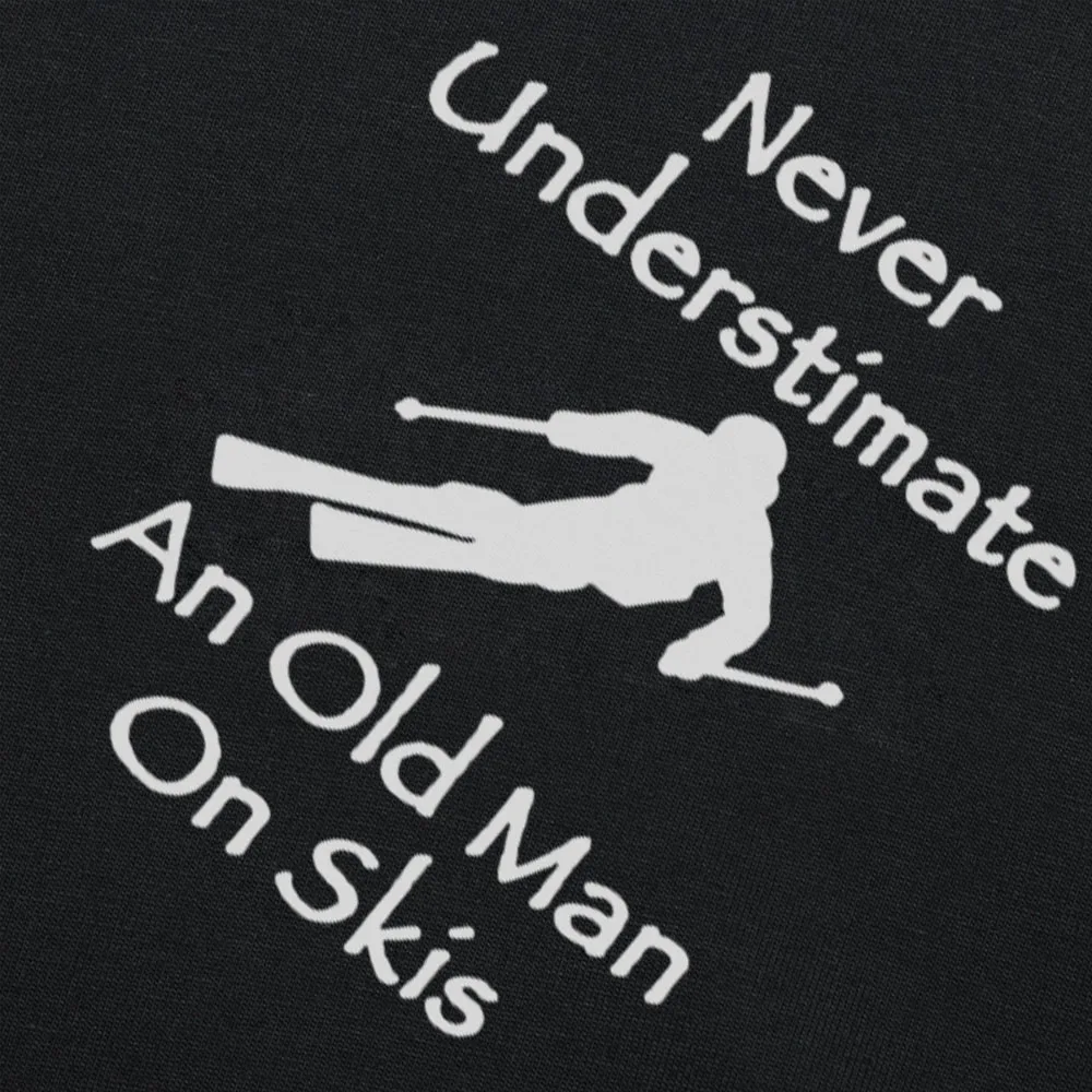 Никогда не недооценивать пожилой человек на лыжах футболка Для мужчин