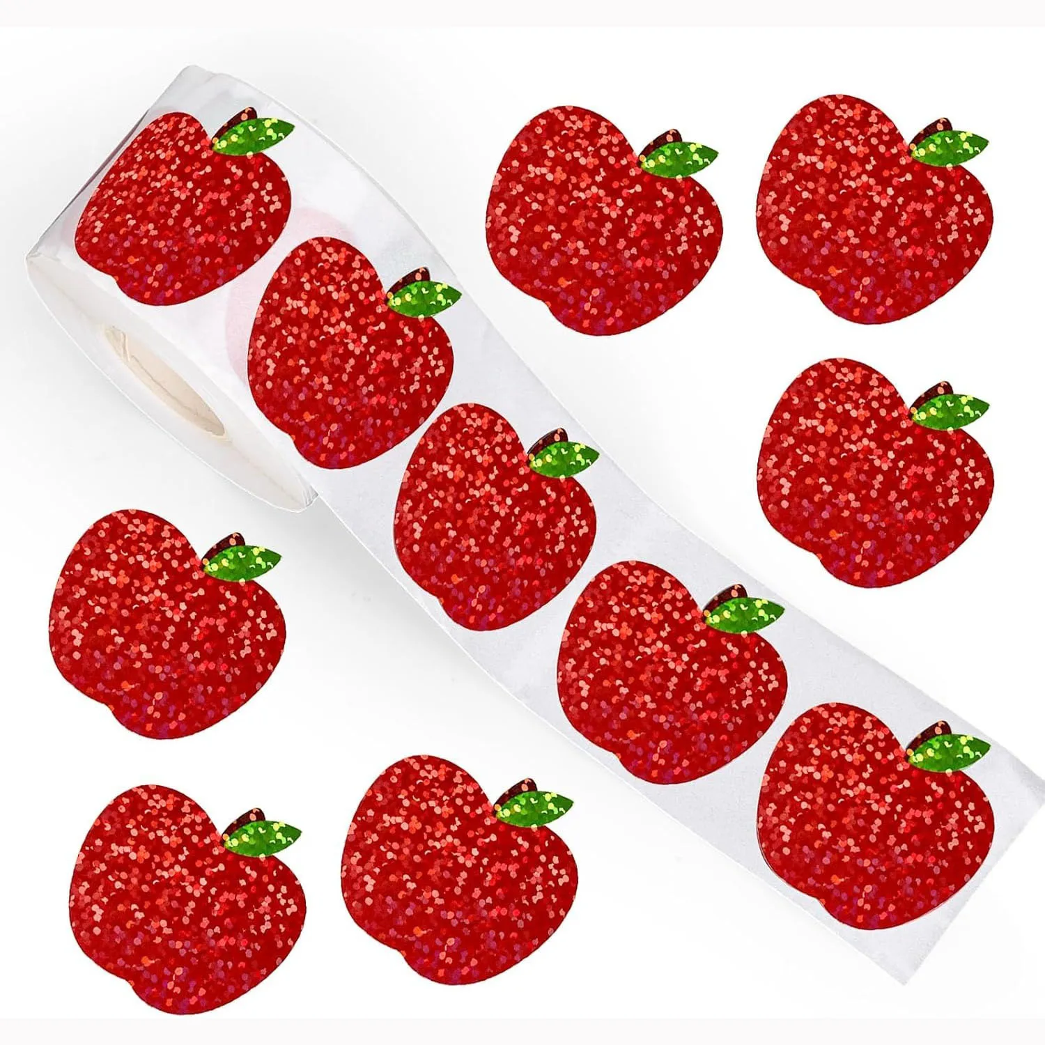 

Лазерные наклейки с красным яблоком