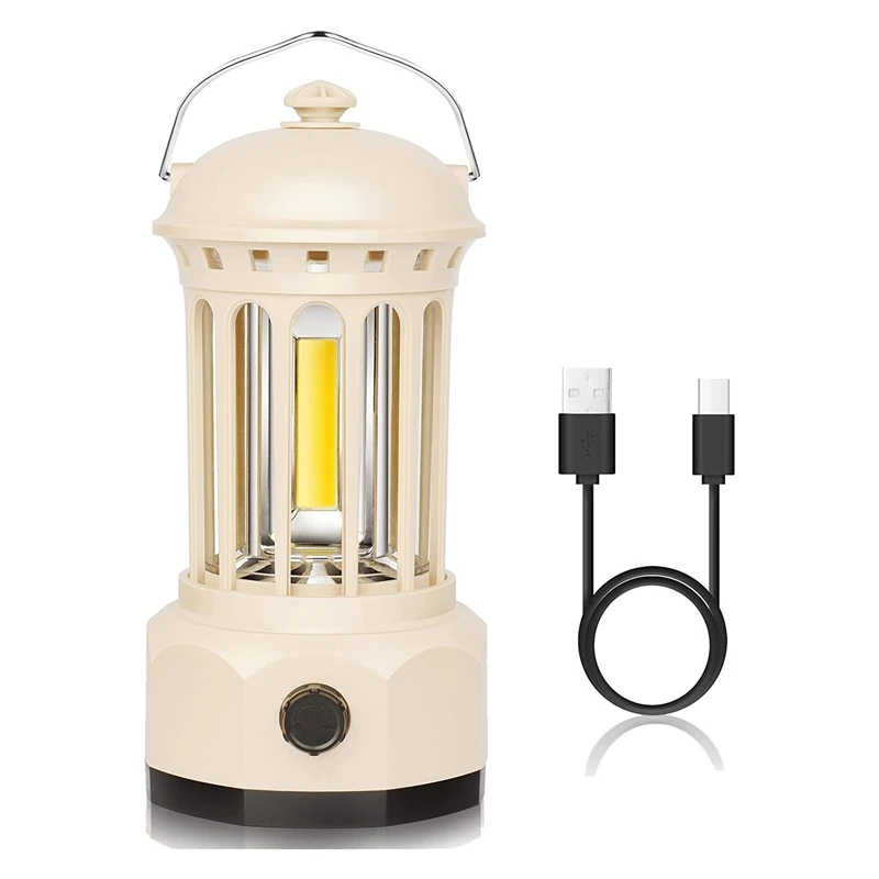 

Camping Lantern,COB Rechargeable Battery Lantern,Flashlight For Hurricane, Emergency, Hiking, Outdoor Camping