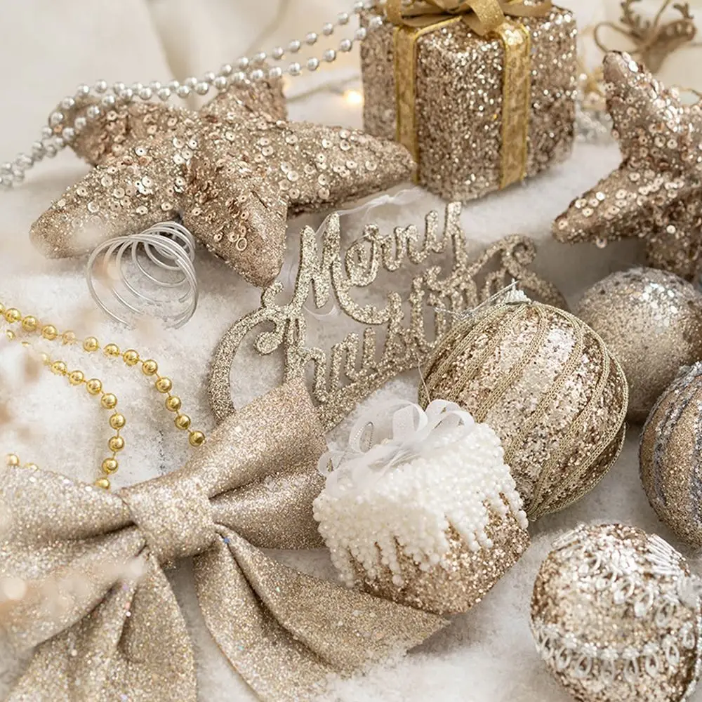 Украшение в виде снежинок пластиковые елочные шары большой красочный