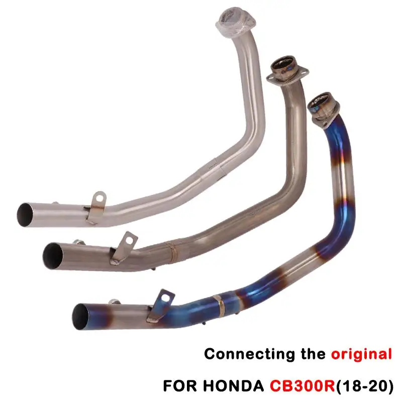 For Honda CB300R 18-20 Motorcycle Exhaust Pipe Front Mid Link Tube Slip On Connect Original Muffler Stainles Steel/Titaniu alloy