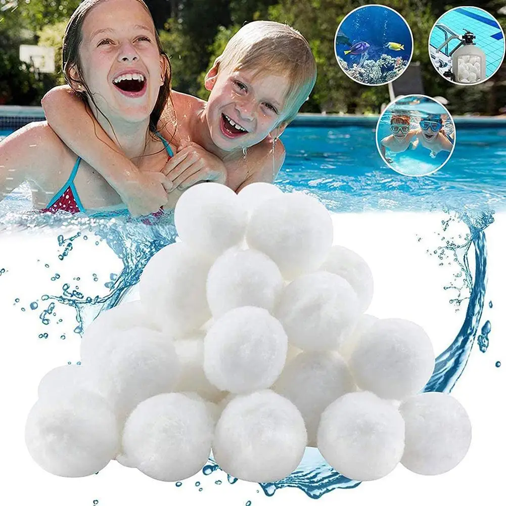 

700g Cross-border Specially For Swimming Pool Aquarium Filter Ball White Fiber Ball Filter Material Environmental Protection