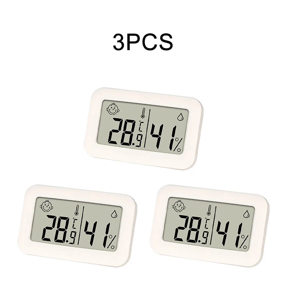 3/6Pcs Mini Temperature And Humidity Meters With A Clear Screen Large Font Miniature Digital For Greenhouses Wine Cellars