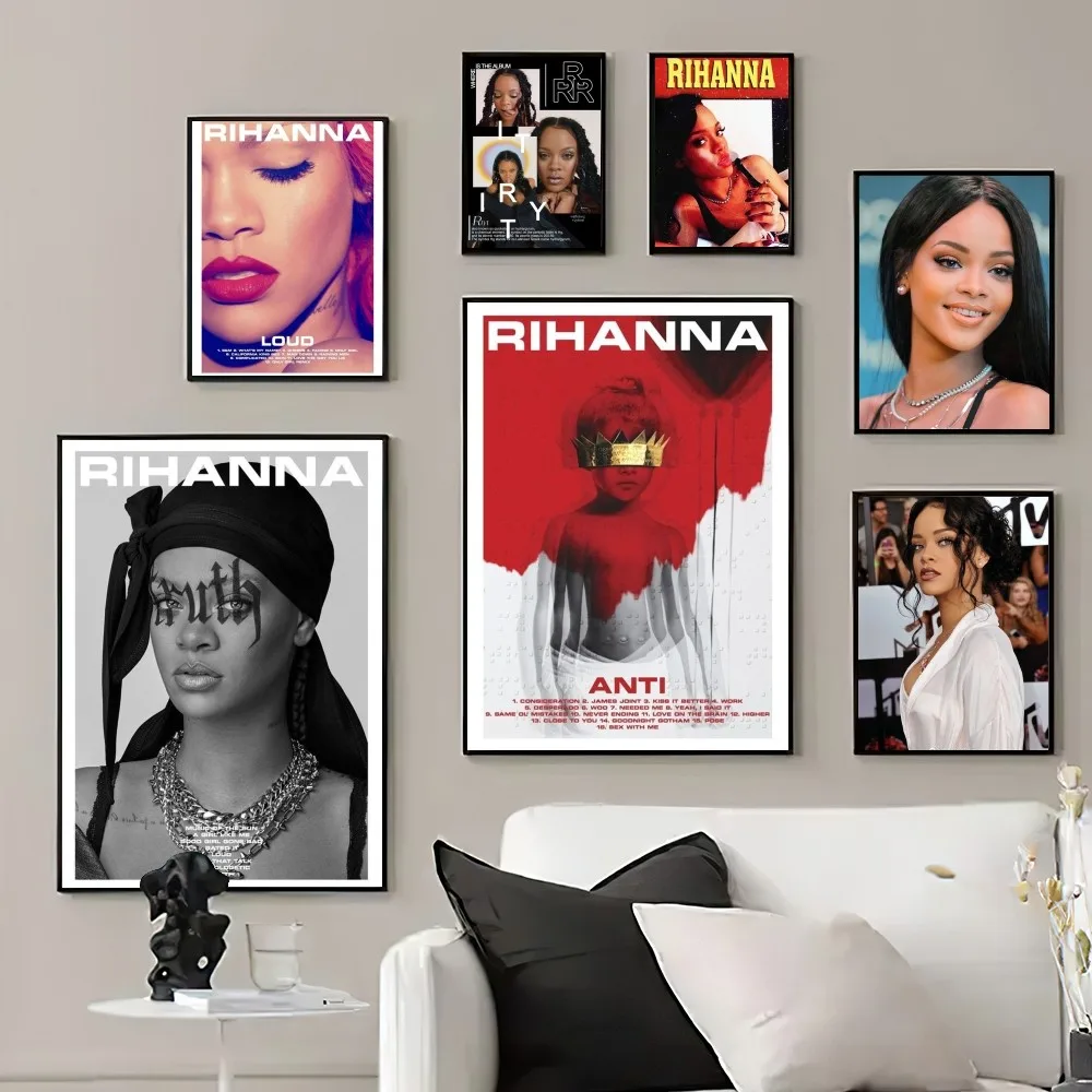 

SINGER R-RIHANNA ALBUM Poster Prints Wall Pictures Living Room Home Decoration Small