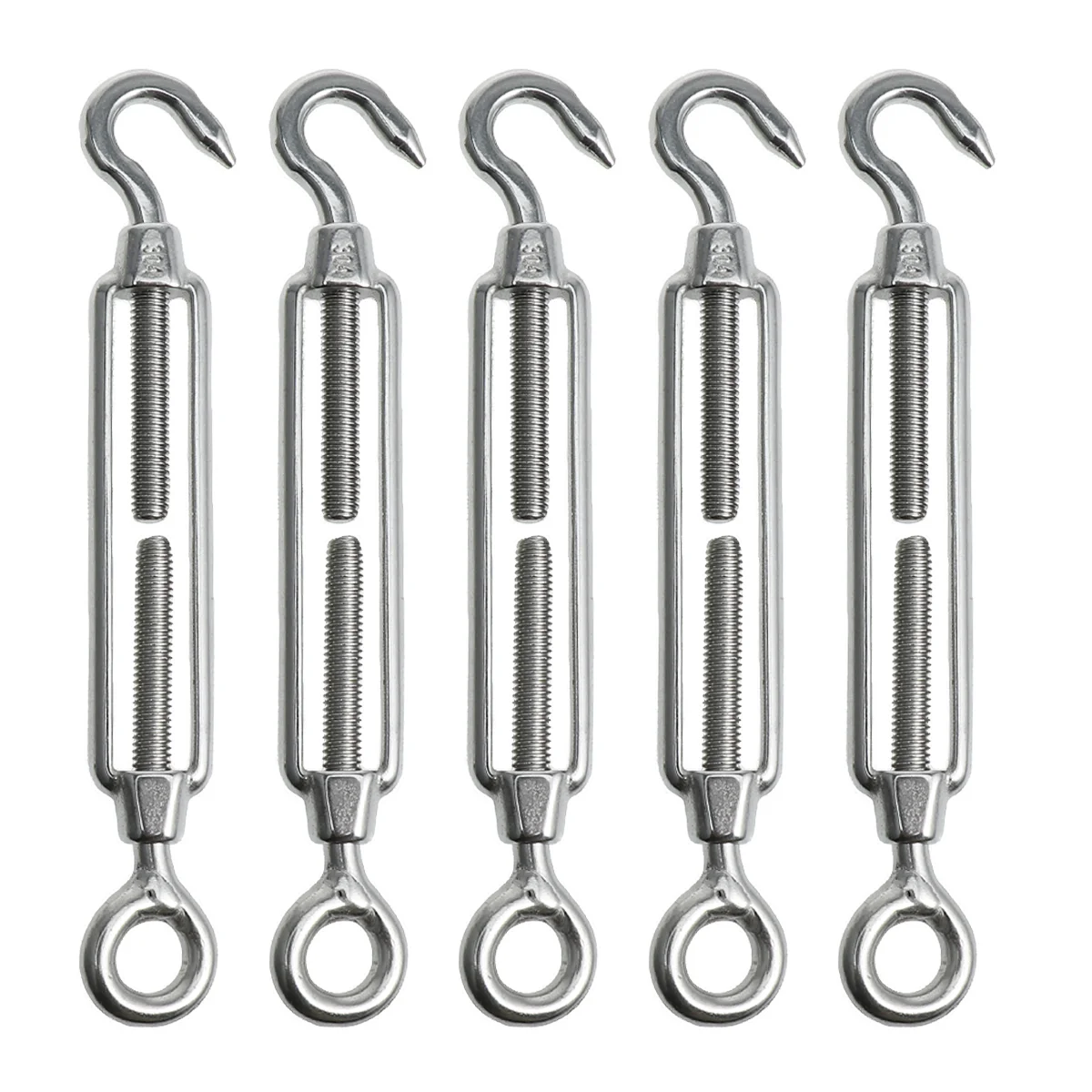 

1pc Turnbuckle Stainless Steel Professional Practical Hook Turnbuckle Wire Rope for Garden Home