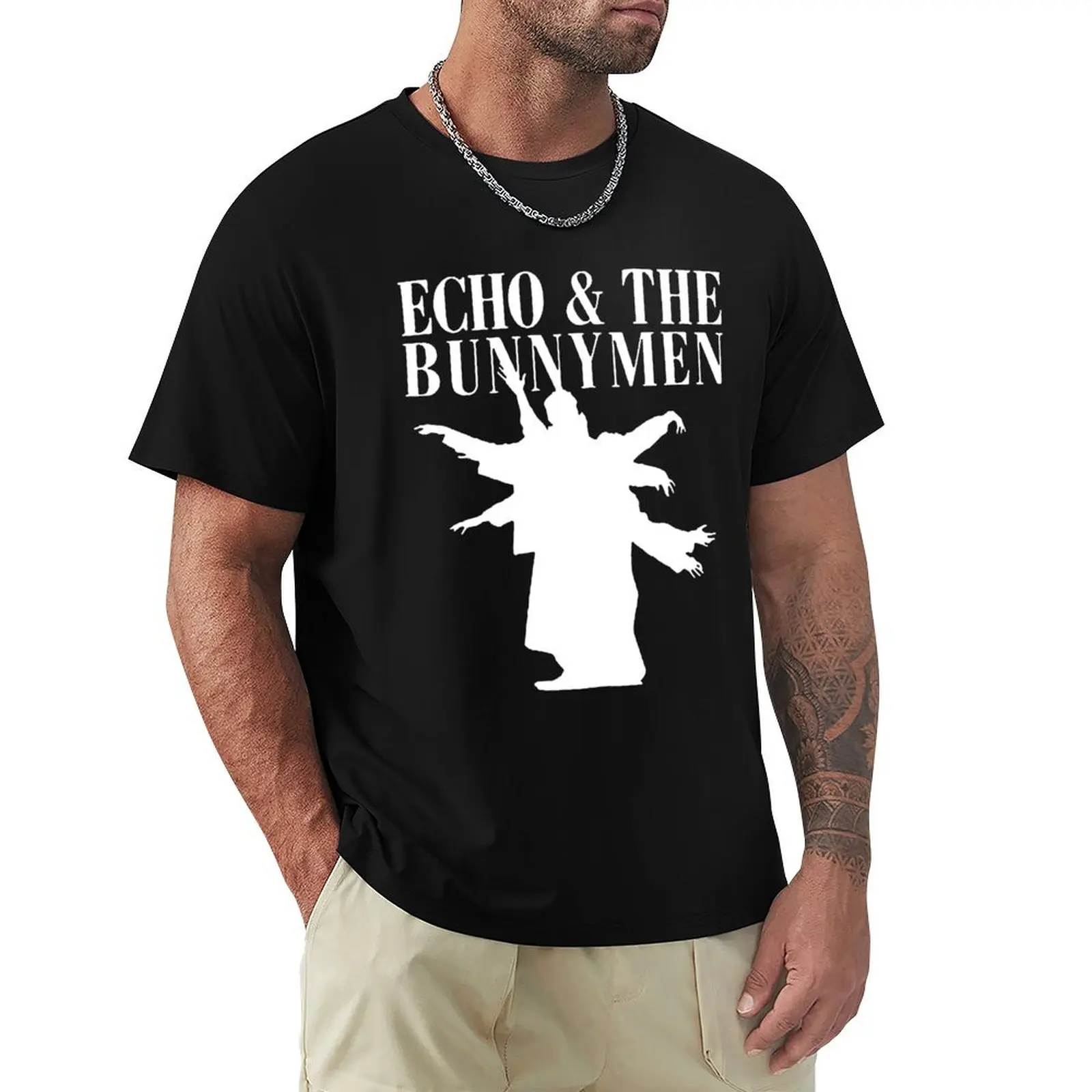 Фото Футболка Love Echo Music The Bunnymen Rock Band с художественным принтом, устойчивая к поту, для тренировок №1
