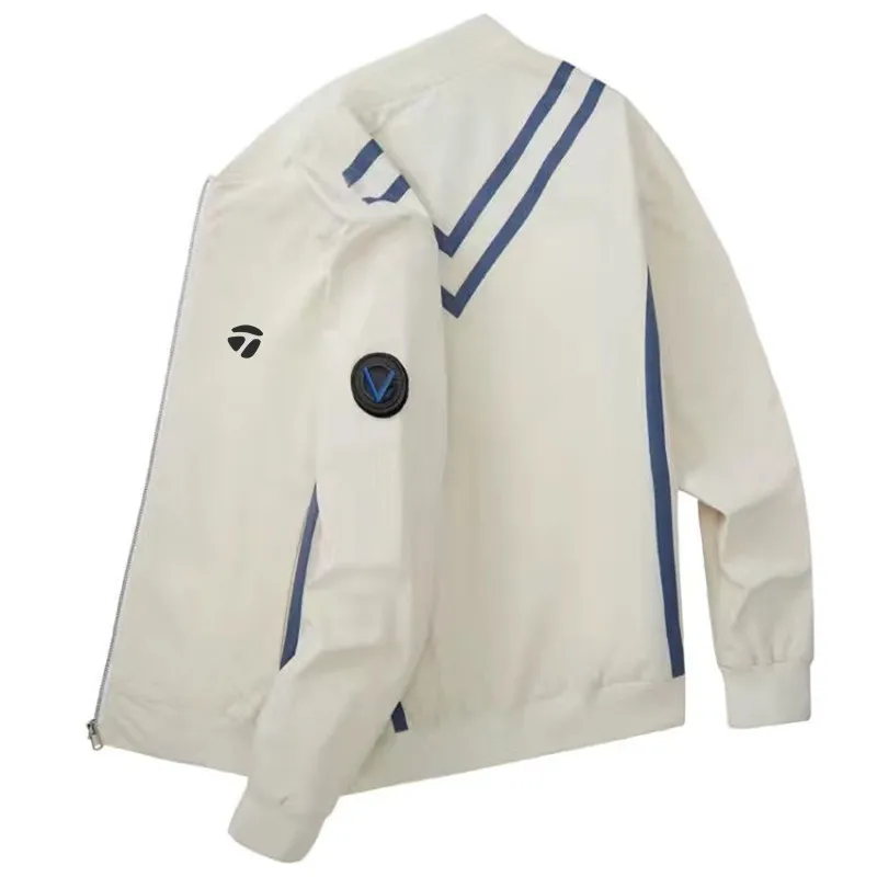 

2022 Spring Autumn Golf wear Man Loose Windbreaker Jackets High Quality Thin Golf Clothing Men Bomber Jacket Coat Plus Size 8XL