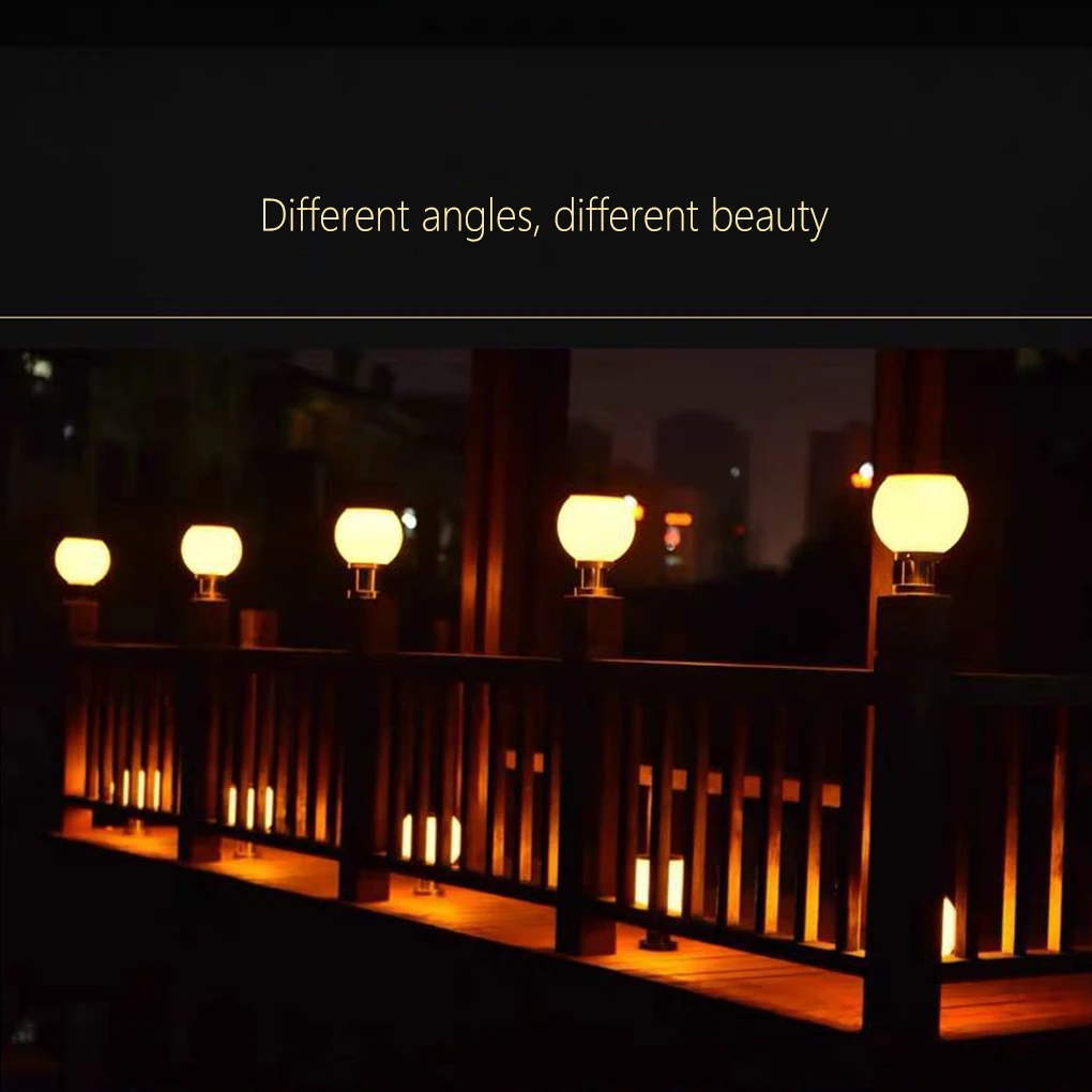 

Solar Wall Light Waterproof Round Ball Garden Driveway Decorative Lamp