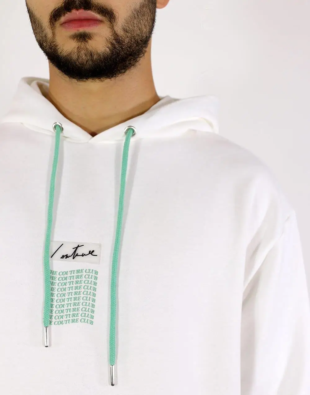 

Couture Club Oversize Men's Sweatshirt White Hoodie