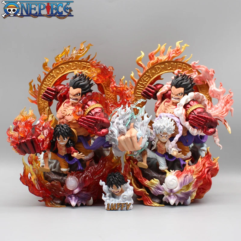 

23 см цельная Аниме Фигурка обезьянки D. Luffy Gear 5, экшн-фигурка, модель женской куклы, коллекционный орнамент, подарки на день рождения