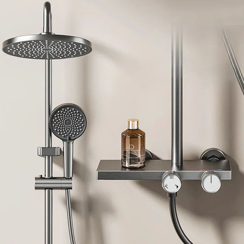 Трехфункциональный серый душевой набор для ванной комнаты космический