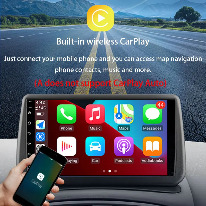 Фото Беспроводной CarPlay Android 15 для Nissan Juke 2011-2016 Автомобильный радиоприемник Видео Аудио Мультимедийный плеер DSP Стерео GPS Навигация Wi-Fi №4