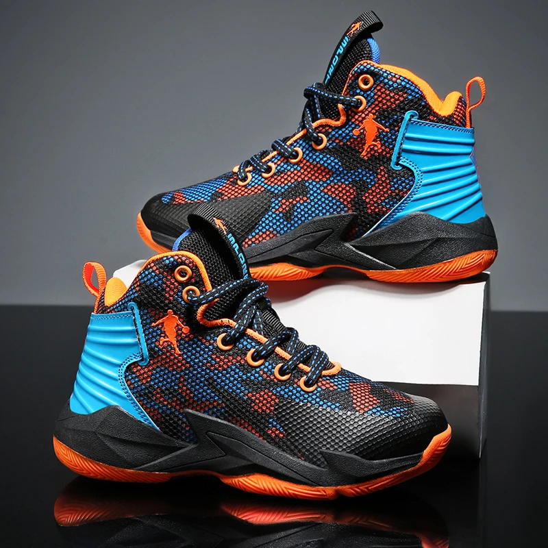 New Children's Non-Slip Waterproof Basketball Sneakers Boys And Girls Wear-Resistant Breathable Casual Sports Shoes 31-45 Yards