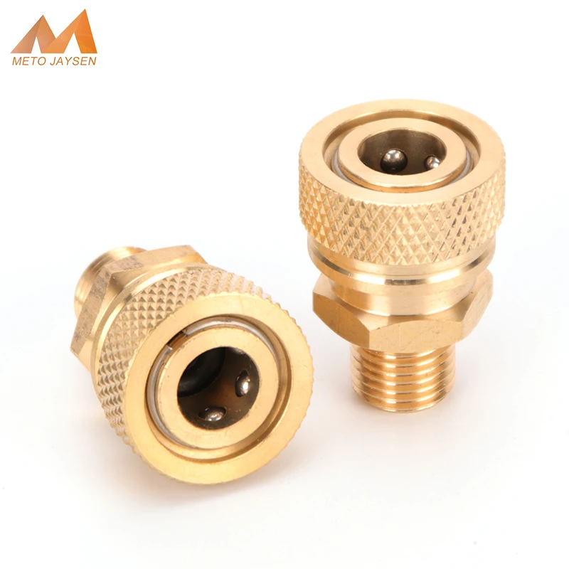 

8mm Air Refilling Coupler Sockets Copper Fittings PCP Paintball Pneumatic 1/8NPT 1/8BSPP M10x1 Thread Male Quick Disconnect 2pcs
