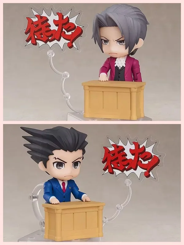 

Gyakuten Saiban Ace Attorney Phoenix Wright Miles Edgeworth Cute Action Figures Toys 10cm