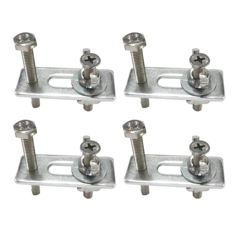 

N0HB Practical 4 Pieces/Set T-Track Hold Down Clamps 50x20x56mm/1.97Lx0.79Wx2.20H'' Zinc Aluminum Alloy Press Plate