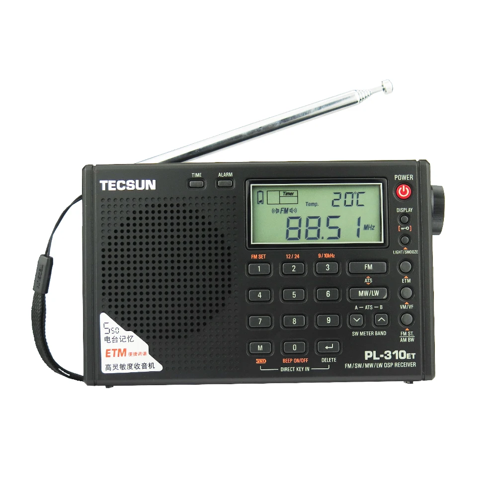 Фото Оптовая продажа с фабрики, портативный Радиоприемник TECSUN, стерео FM/AM/MW/LW/короткая волна, полный диапазон FM №1