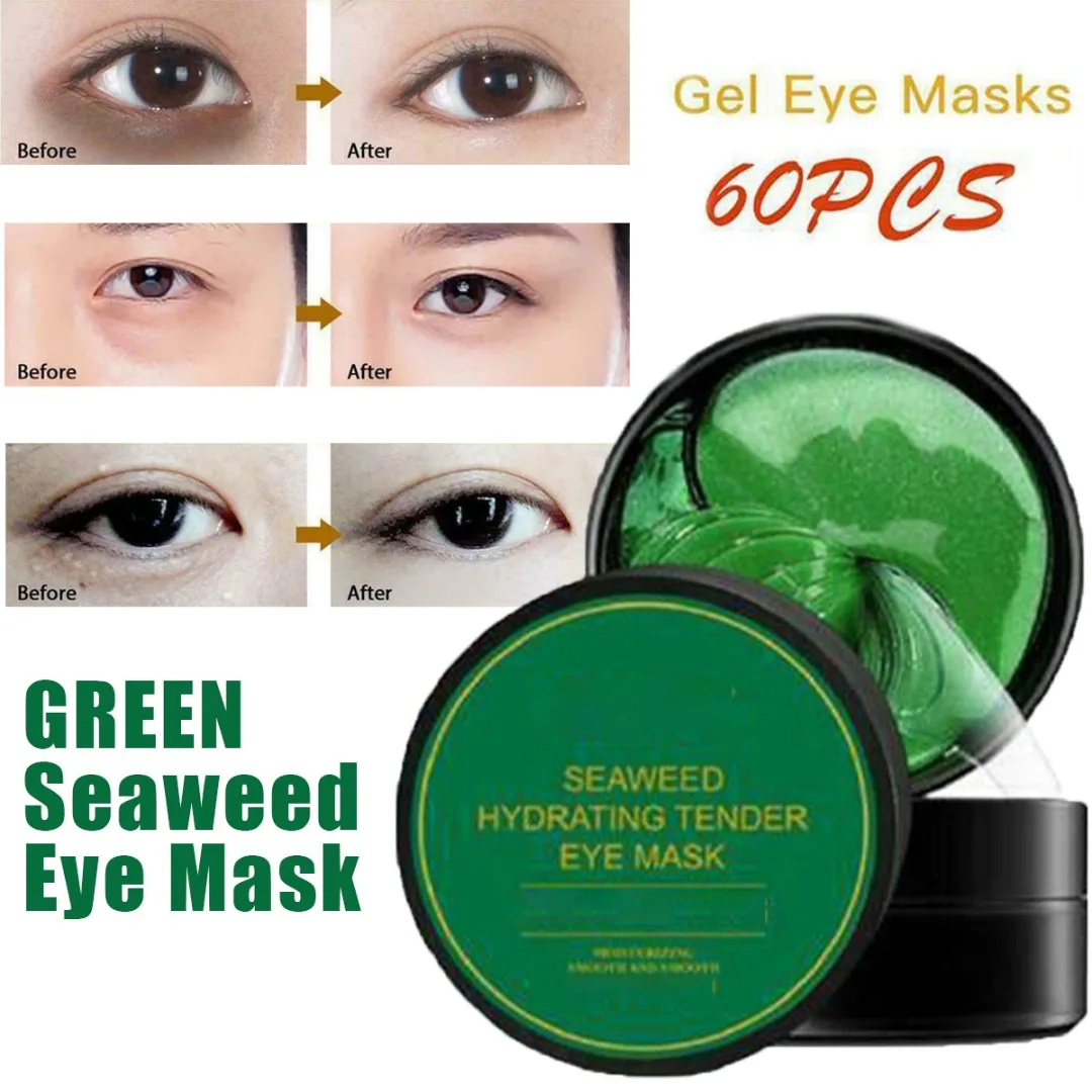 

60 Pcs Seaweed Tightening Eye Mask Natural Moisturizing Gel Anti Age Bag Eye Wrinkle Remove Dark Circle Hydrating Eye Patches