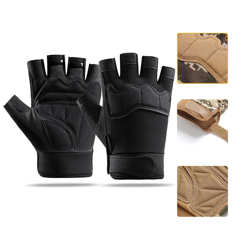 Тактические велосипедные перчатки для мужчин и женщин Нескользящие с закрытыми